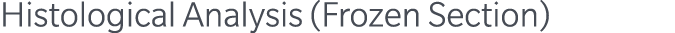 Histological Analysis (Frozen Section)